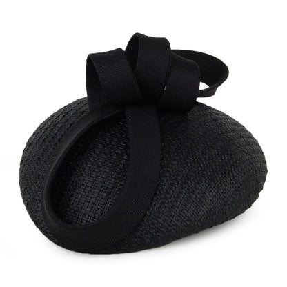 Sombrero Pillbox Freya de paja de Whiteley - Negro