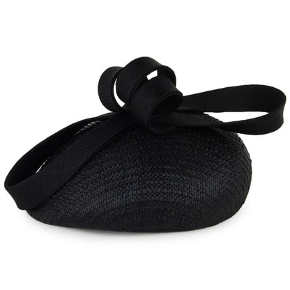 Sombrero Pillbox Freya de paja de Whiteley - Negro
