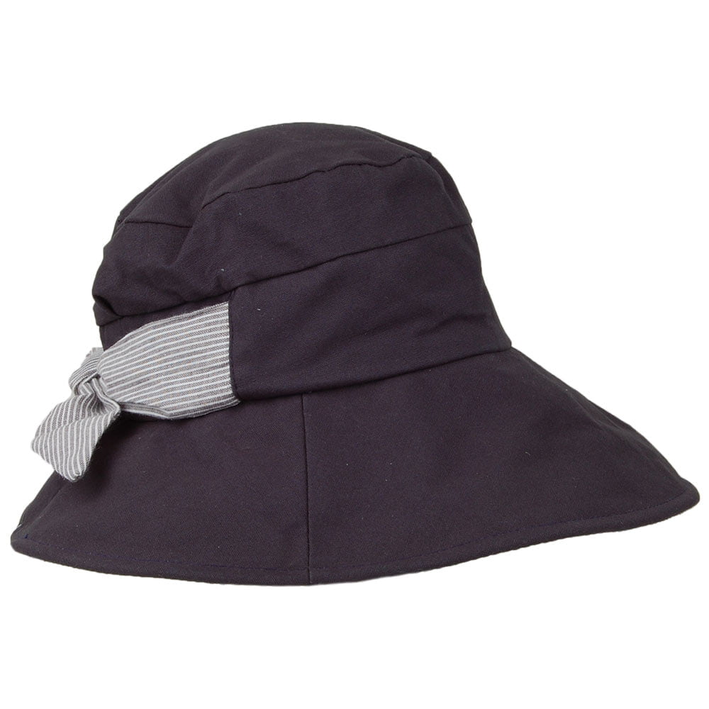 Sombrero Cloche Kissimmee Flexible de algodón de Scala - Azul Marino