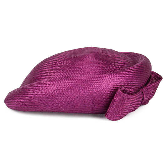 Sombrero Pillbox Alexia de paja de Whiteley - Magenta