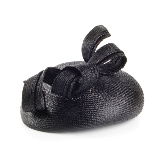 Sombrero Pillbox mujeres Duchess Of Cambridge de paja de Whiteley - Negro