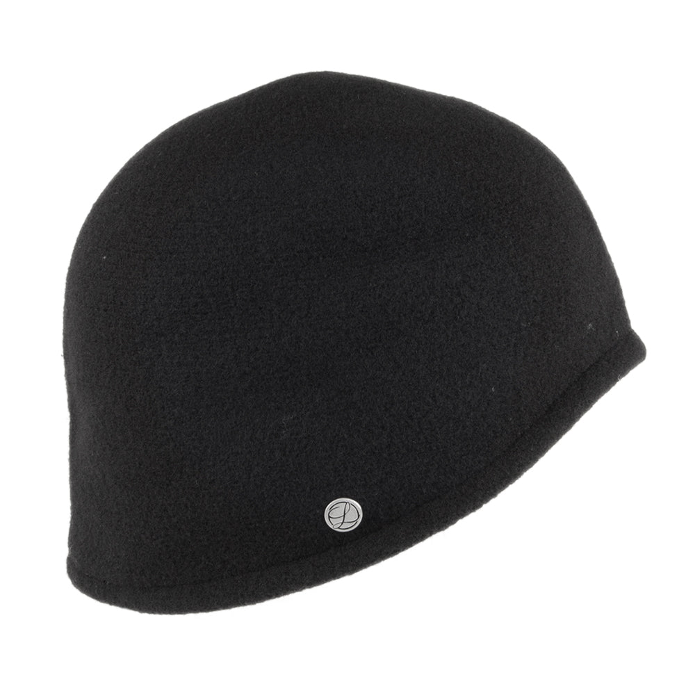 Sombrero Cloche Seine de lana Merino de Laulhère - Negro
