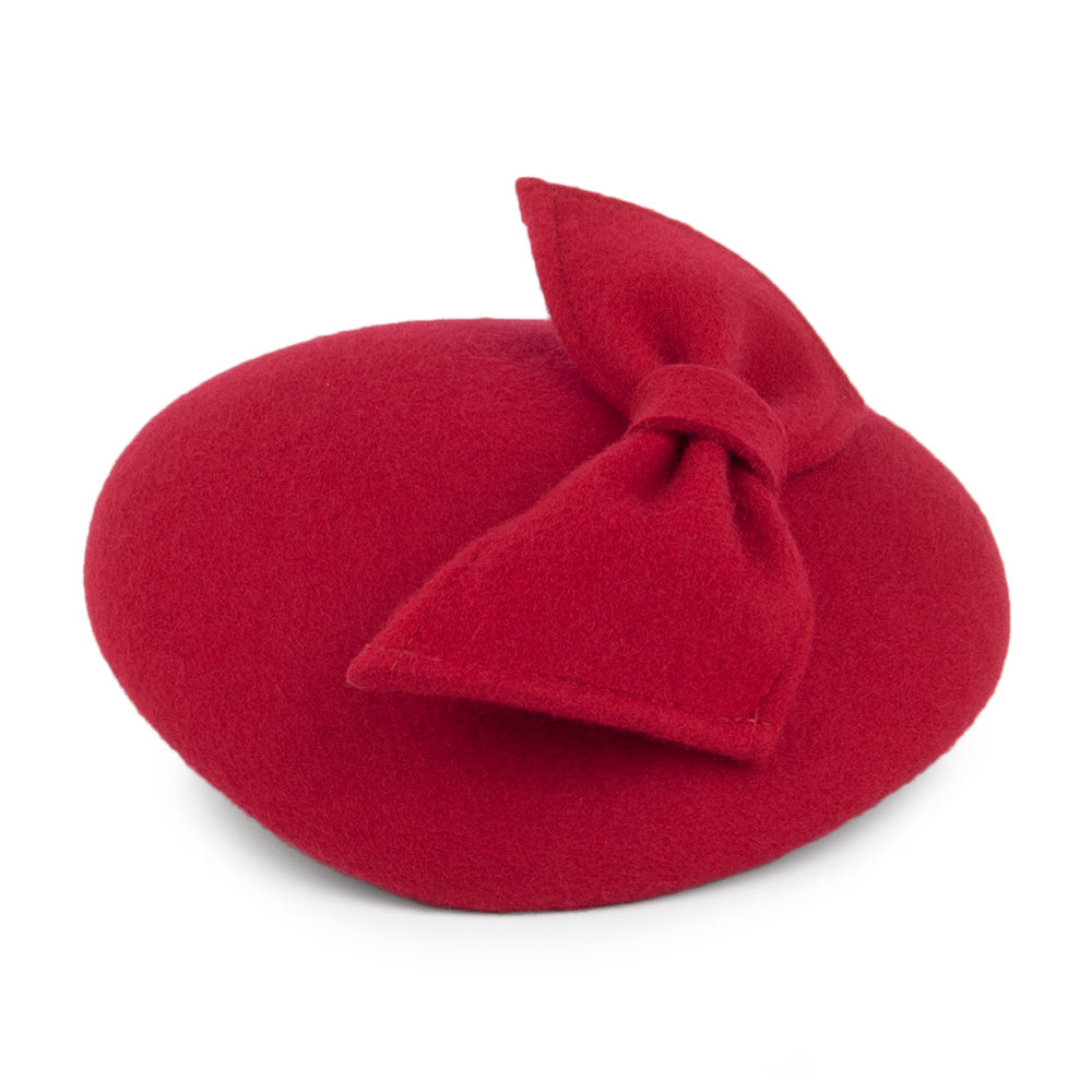 Sombrero Pillbox Kate con lazo de Whiteley - Rojo