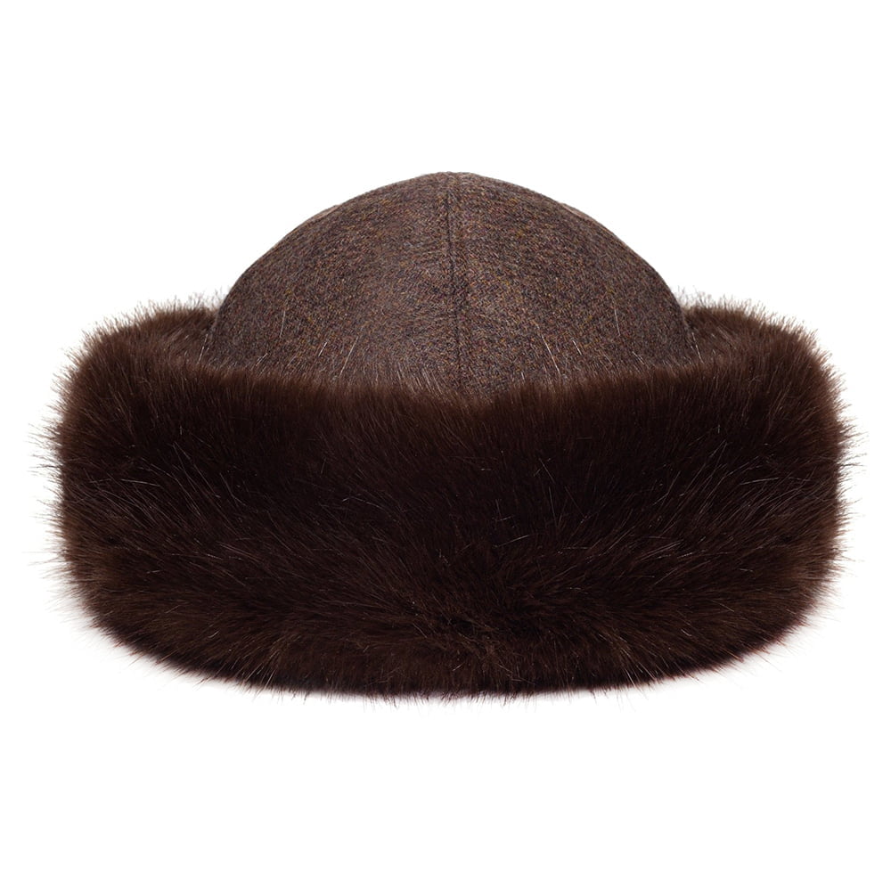 Sombrero Lara de piel sintética de Helen Moore - Marrón