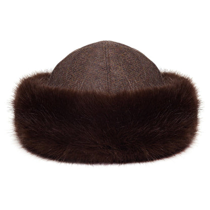 Sombrero Lara de piel sintética de Helen Moore - Marrón