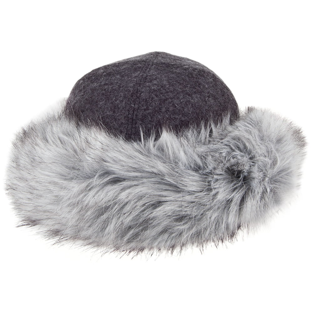 Sombrero Lara de piel sintética de Helen Moore - Gris