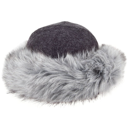 Sombrero Lara de piel sintética de Helen Moore - Gris