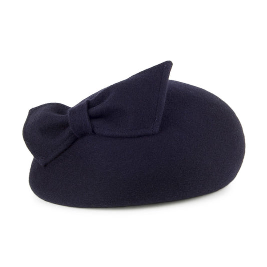 Sombrero Pillbox Kate con lazo de Whiteley - Azul Marino