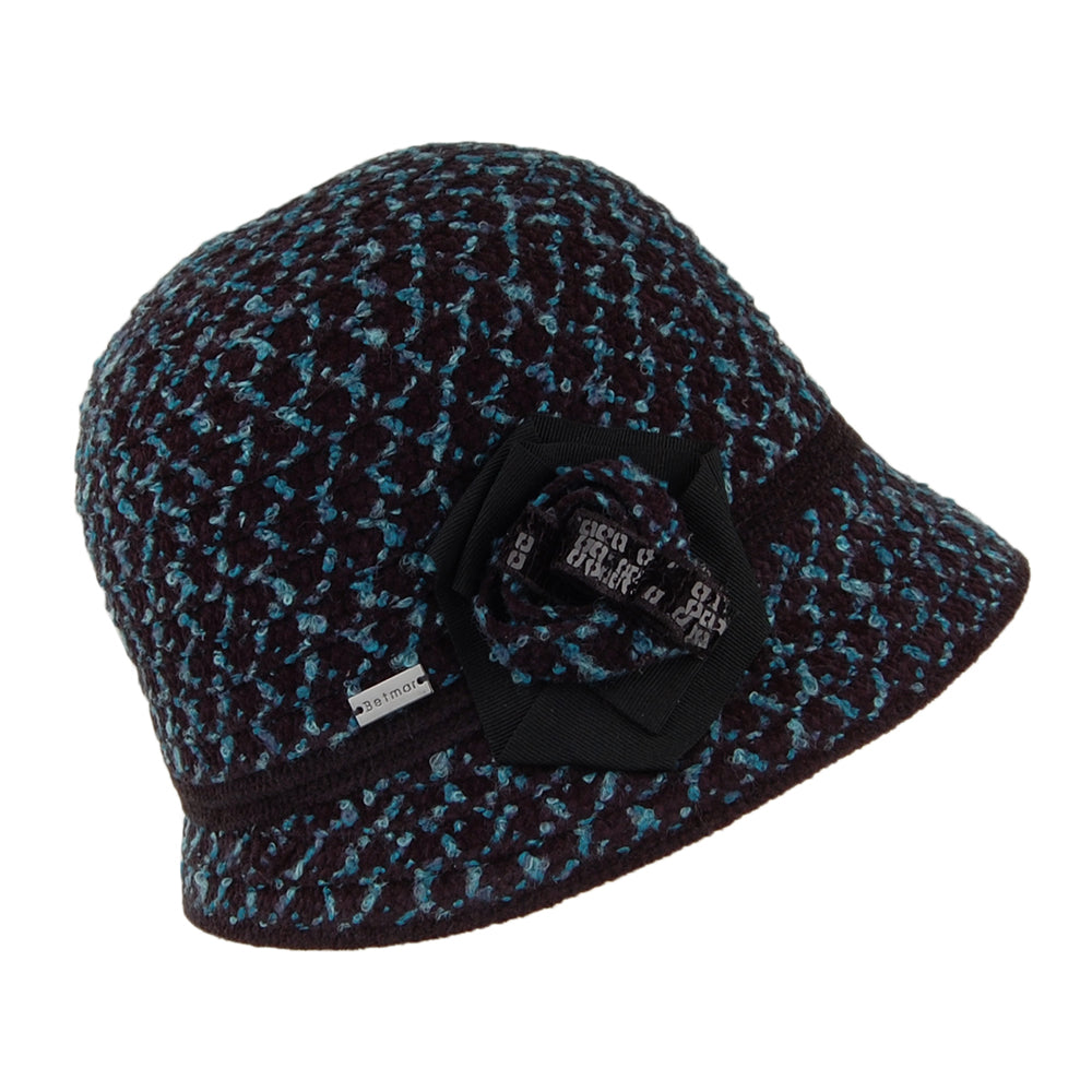 Sombrero Cloche mujeres Willow de Betmar - Verde Azulado