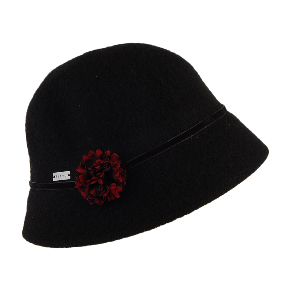 Sombrero Cloche Sophiya de Betmar - Negro