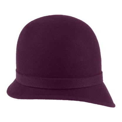 Sombrero Cloche Harper de lana con lazo de Whiteley - Mora