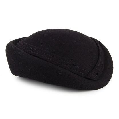 Sombrero Pillbox Maria de lana de Whiteley - Negro