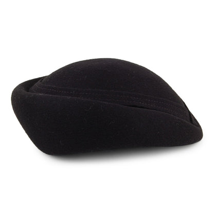 Sombrero Pillbox Maria de lana de Whiteley - Negro