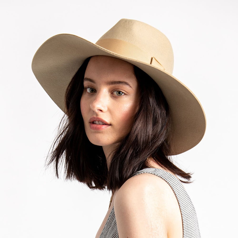 Sombrero flexible Piper de Brixton - Blanco Marfil