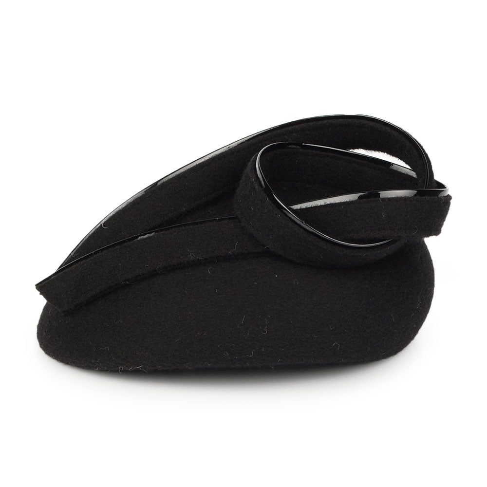 Sombrero Pillbox Rachael de lana de Whiteley - Negro