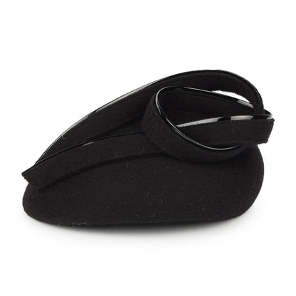 Sombrero Pillbox Rachael de lana de Whiteley - Negro
