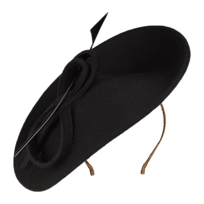 Tocado Athena Disc de lana de Whiteley - Negro