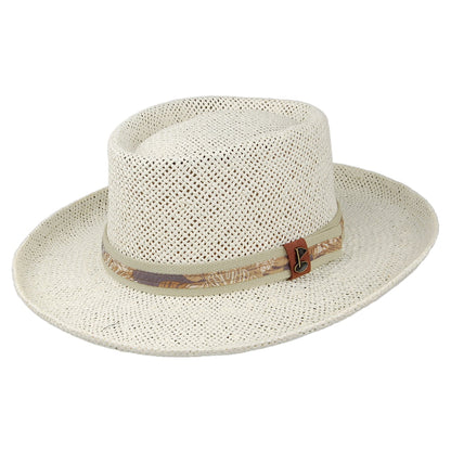 Sombrero Gambler Golf de paja de Scala - Natural