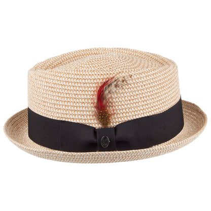 Sombrero Pork Pie Copa Diamante de paja Toyo trenzada de Jaxon & James