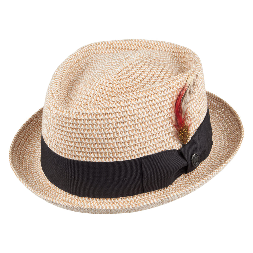 Sombrero Pork Pie Copa Diamante de paja Toyo trenzada de Jaxon & James