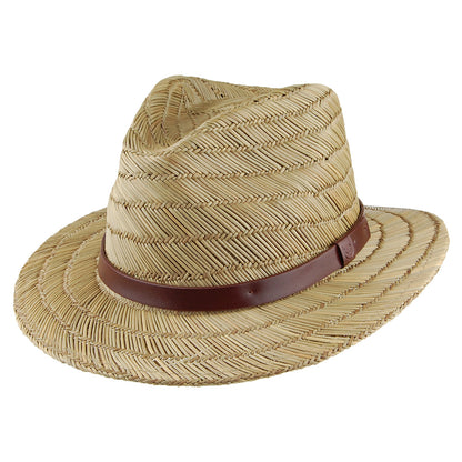 Sombrero Fedora Messer de paja de Brixton - Natural