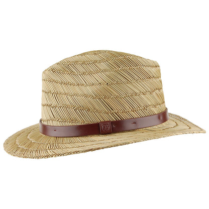 Sombrero Fedora Messer de paja de Brixton - Natural