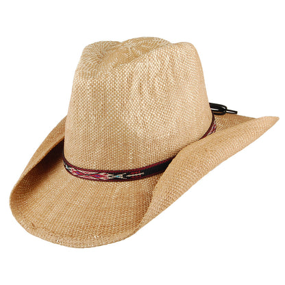 Sombrero Cowboy Amarillo Western de toyo de Dorfman Pacific - Té