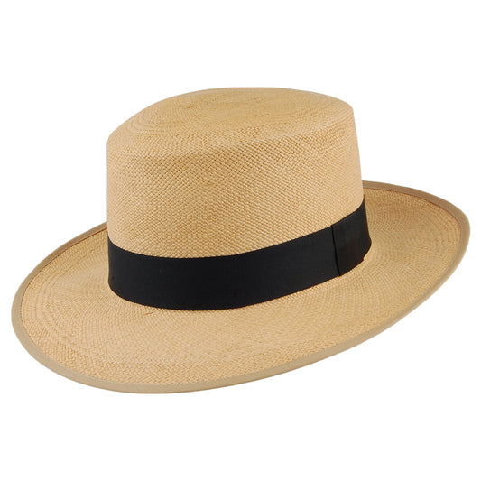 Sombrero Boater Panamá Camila de ala ancha de Christys - Natural