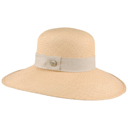 Sombrero Panamá Flexible Cuenca Edie de ala ancha de Christys - Natural