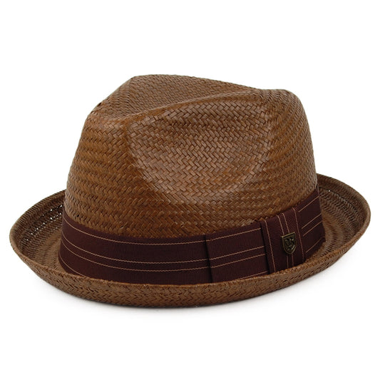 Sombrero Trilby Castor de paja de Brixton - Sepia-Marrón