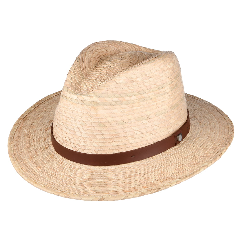 Sombrero Fedora Messer de paja de Brixton - Beige Arena