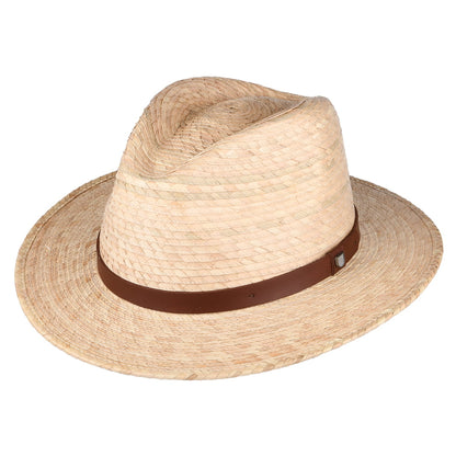 Sombrero Fedora Messer de paja de Brixton - Beige Arena