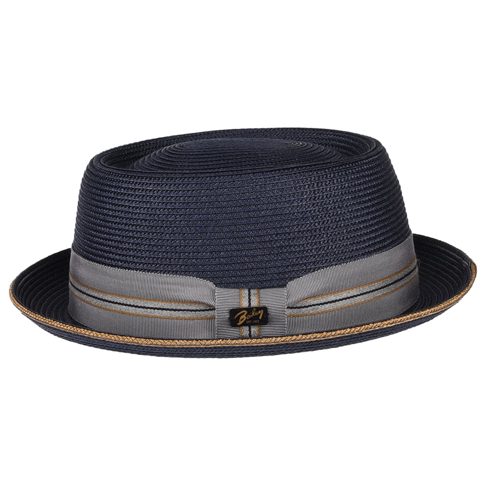 Sombrero Pork Pie Carver de Bailey - Azul Marino