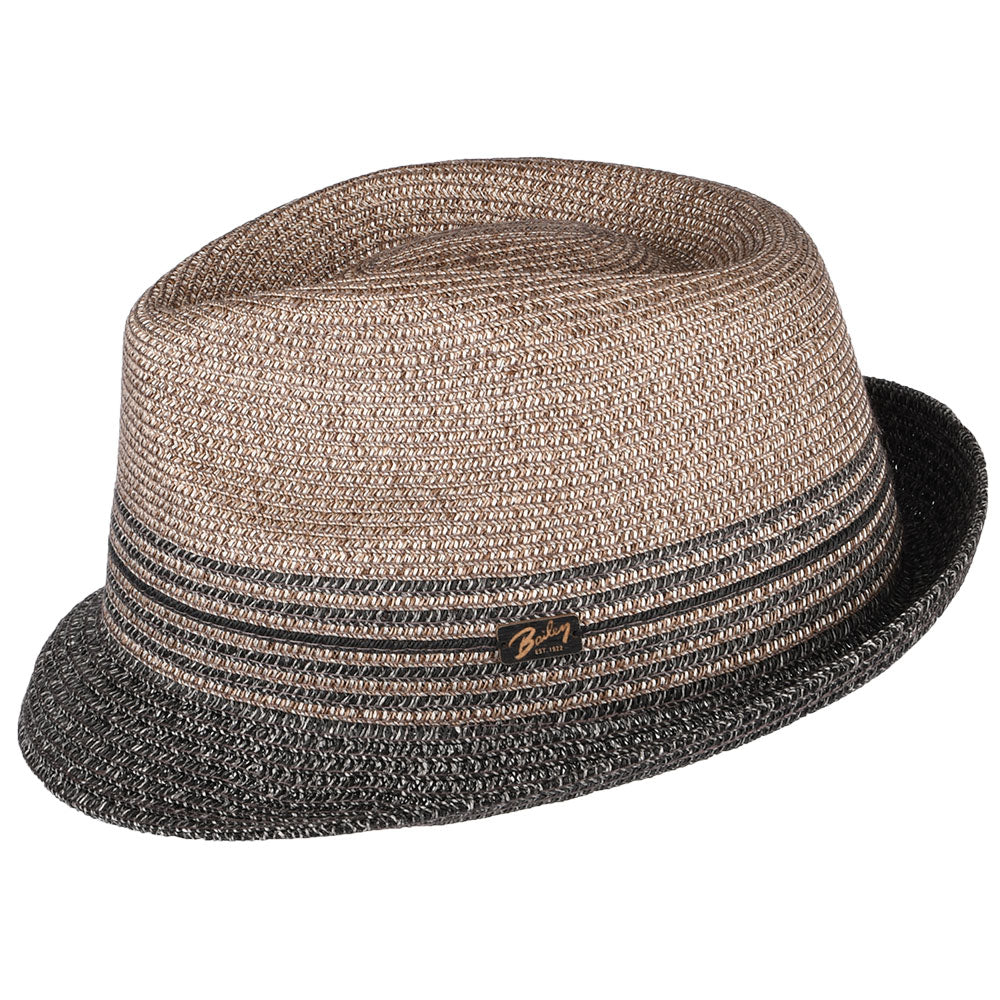 Sombrero Trilby Hooper de paja toyo de Bailey - Antracita
