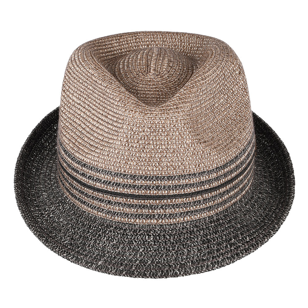 Sombrero Trilby Hooper de paja toyo de Bailey - Antracita