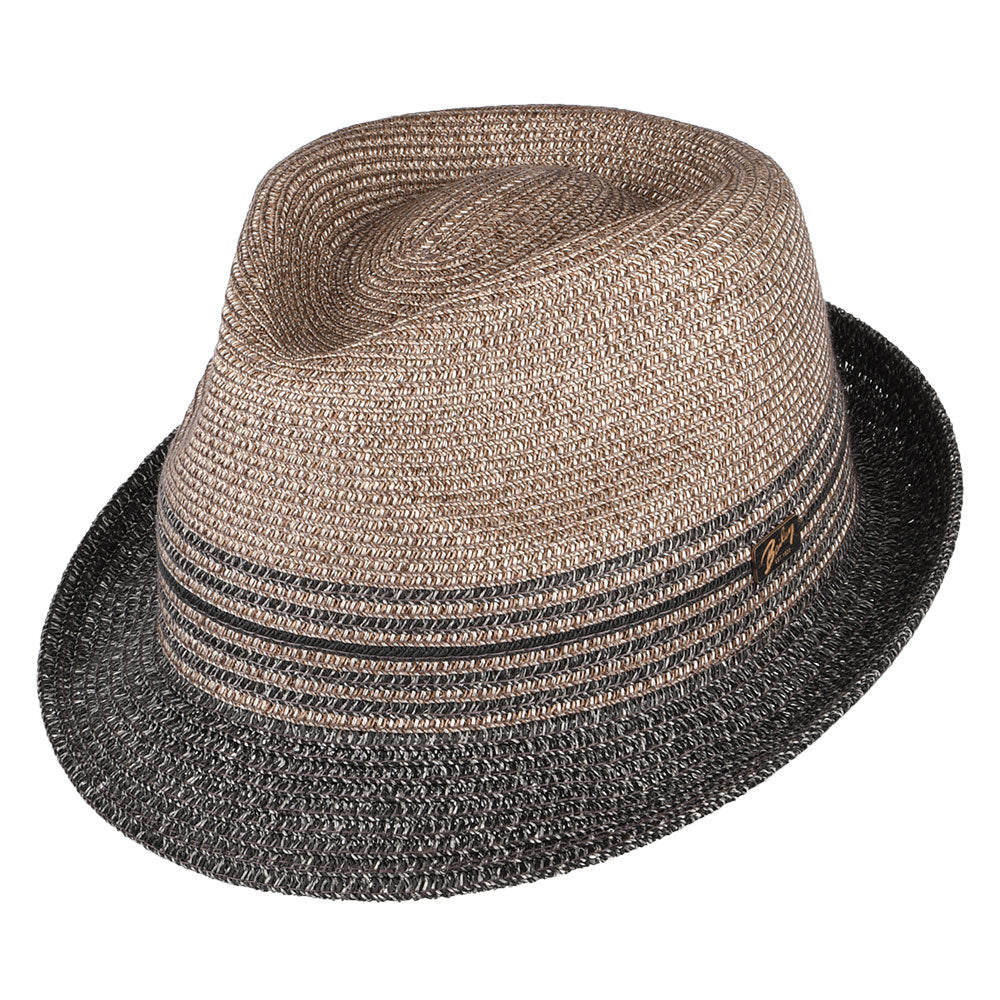 Sombrero Trilby Hooper de paja toyo de Bailey - Antracita