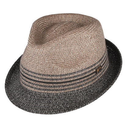Sombrero Trilby Hooper de paja toyo de Bailey - Antracita