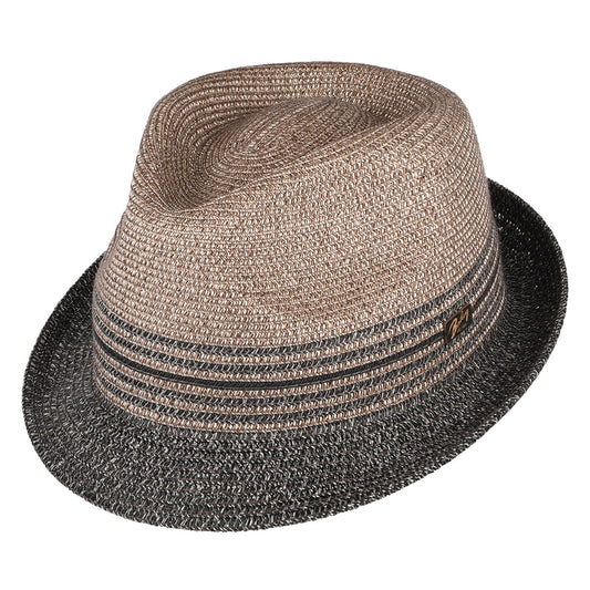 Sombrero Trilby Hooper de paja toyo de Bailey - Antracita