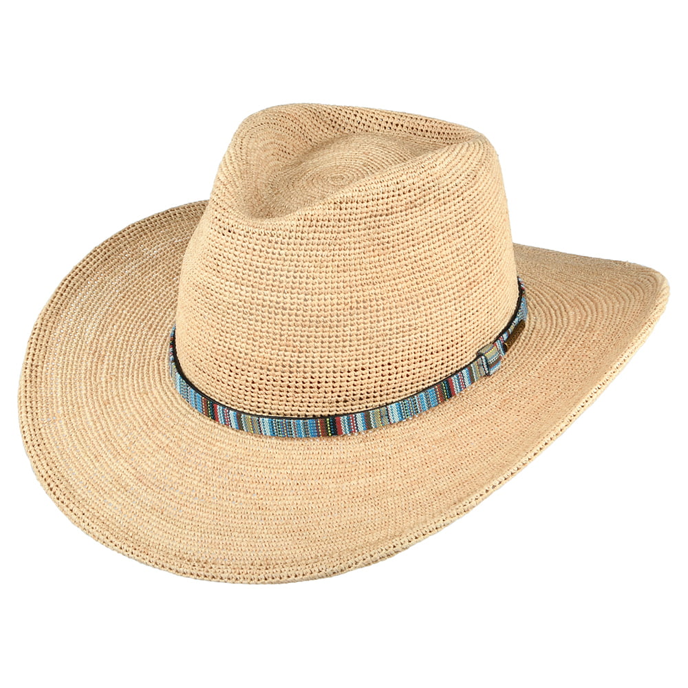 Sombrero Cowboy Crochet de rafia de Stetson - Natural