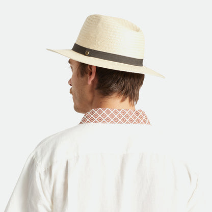 Sombrero Fedora Passage de paja toyo de Brixton - Natural