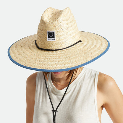 Sombrero de Guardacosta Beta de paja de Brixton - Beige Arena