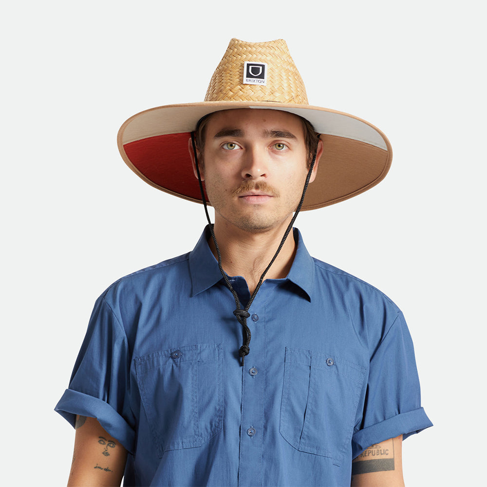 Sombrero de Guardacosta Beta de paja de Brixton - Marrón Claro