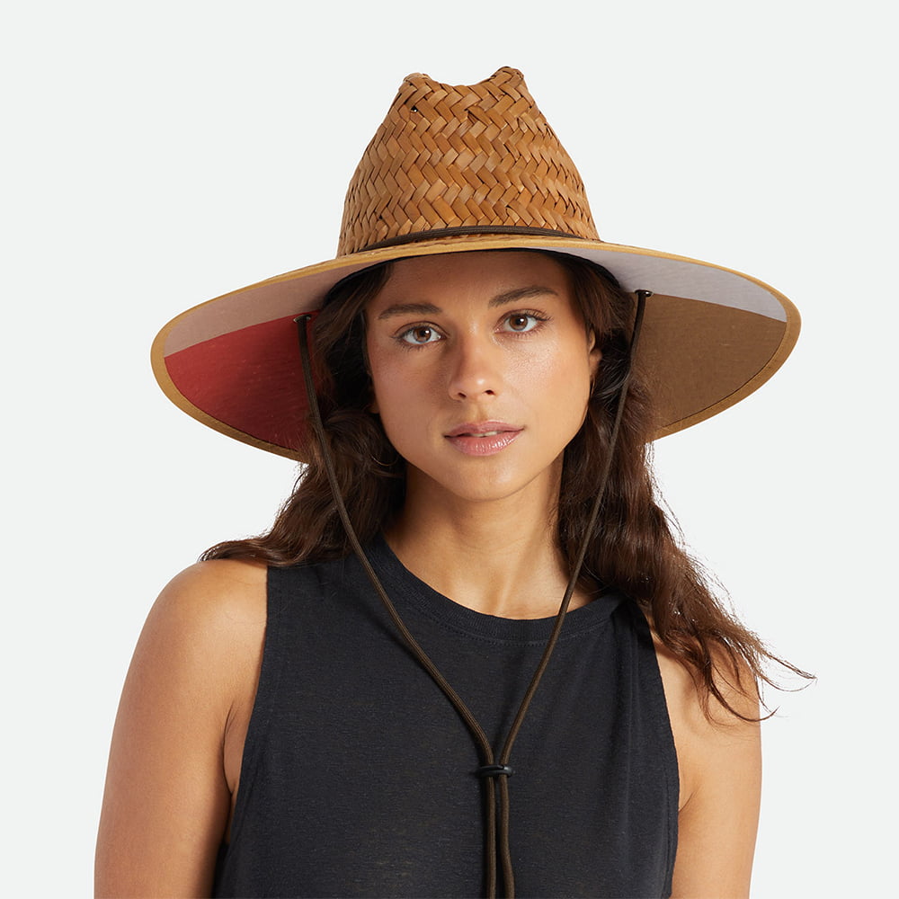 Sombrero de Guardacosta Beta de paja de Brixton - Marrón Claro