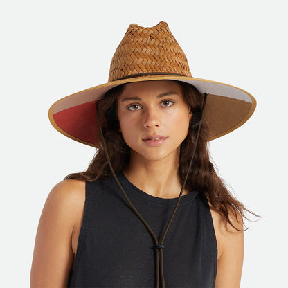 Sombrero de Guardacosta Beta de paja de Brixton - Marrón Claro