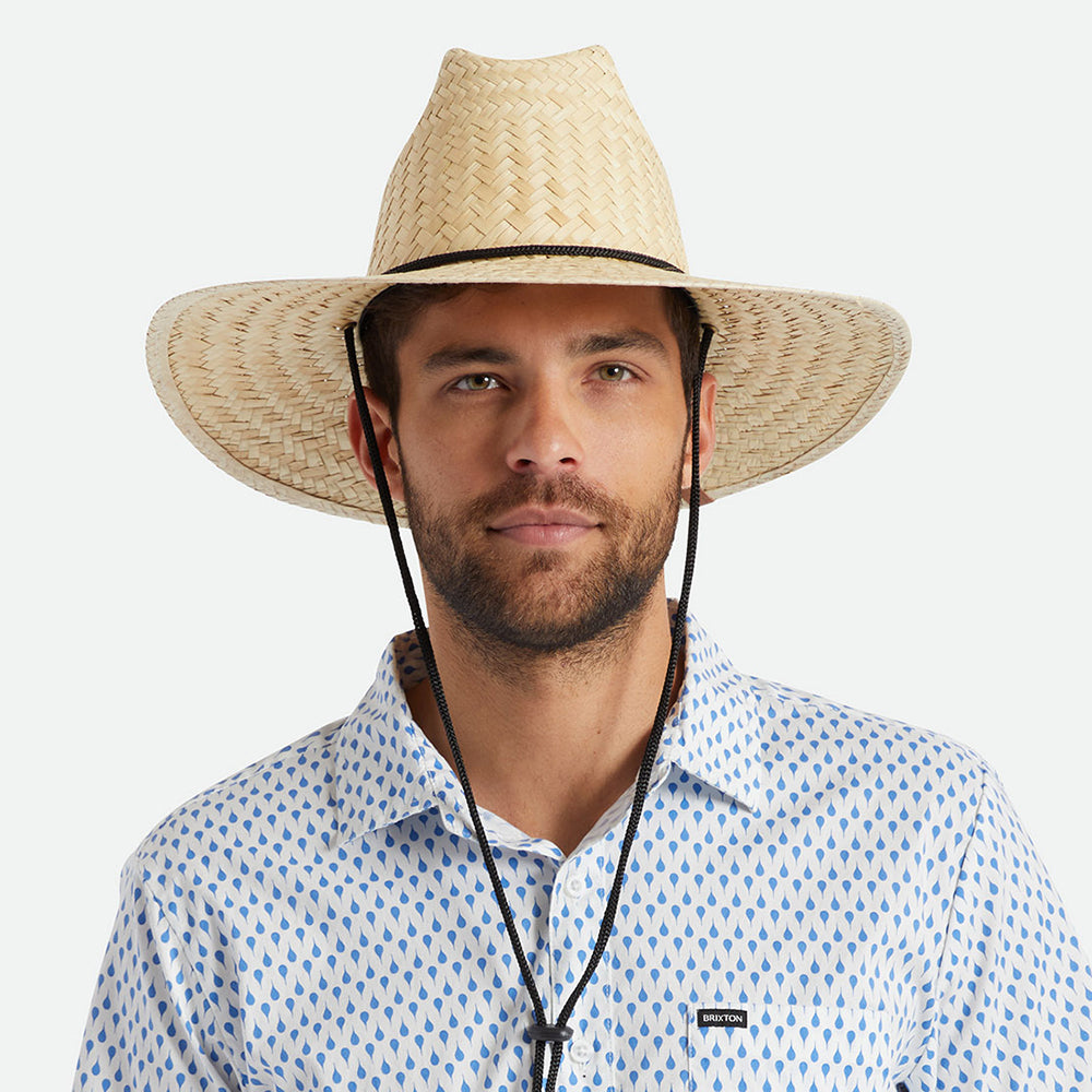 Sombrero de Guardacosta Bells II de paja de Brixton - Beige Arena