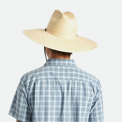Sombrero de Guardacosta Crest de paja de Brixton - Natural