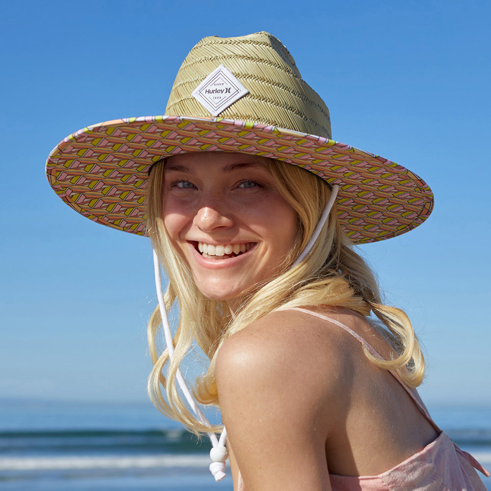 Sombrero de Guardacosta Diamond de paja de Hurley - Natural