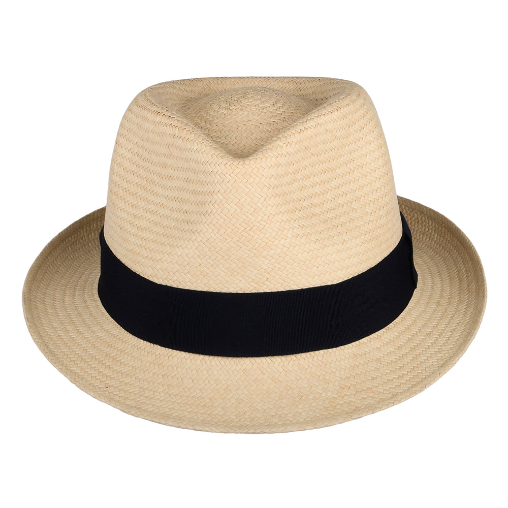 Sombrero Trilby Panamá de Failsworth - Natural-Azul Marino