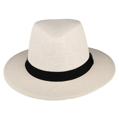 Sombrero Fedora Safari de paja toyo de Failsworth - Natural
