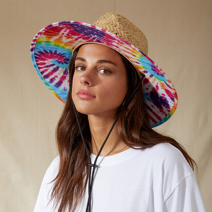 Sombrero de Guardacosta Messer de paja de Brixton - Beige Arena-Multi